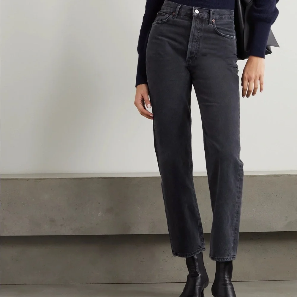 AGOLDE '90s organic high-rise straight-leg jeans BLACK Z320-26